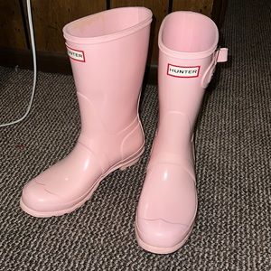 Short Pink Hunter Boots